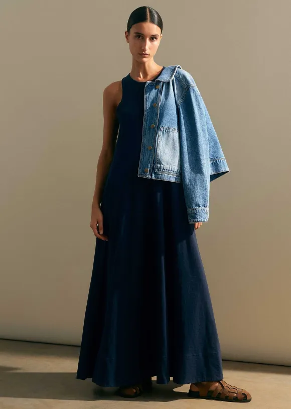 Slub Jersey Halterneck Maxi Dress