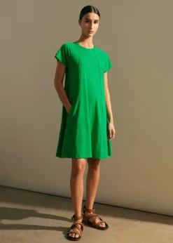 Slub Jersey Raglan Seam Short Swing Dress