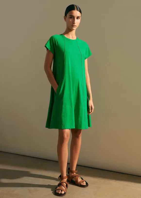 Slub Jersey Raglan Seam Short Swing Dress