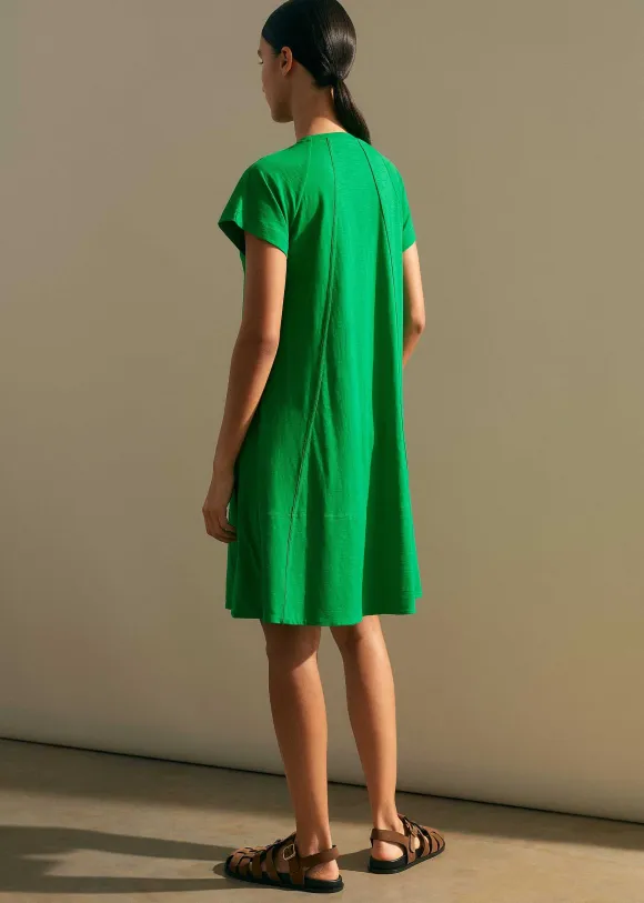 Slub Jersey Raglan Seam Short Swing Dress