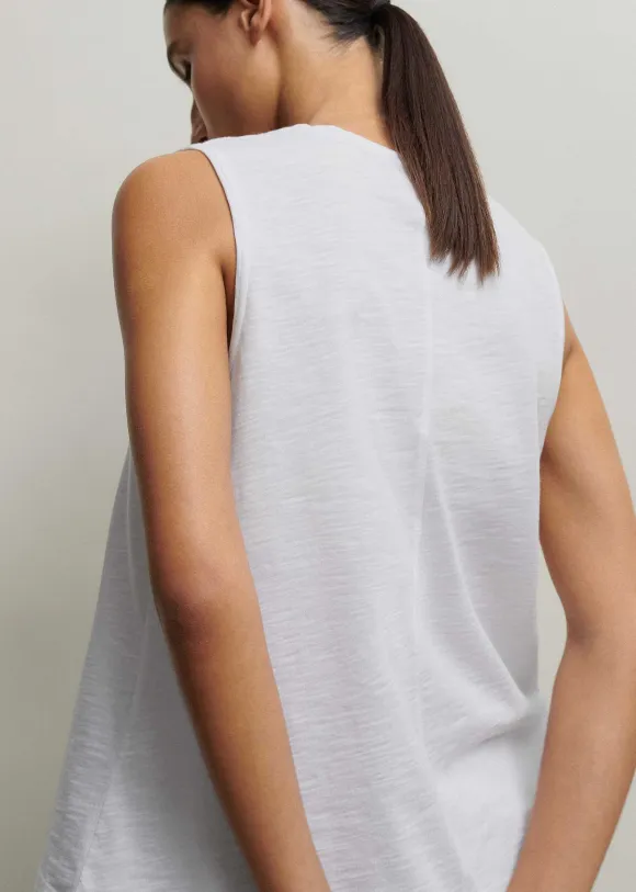 Slub V-Neck Swing Vest