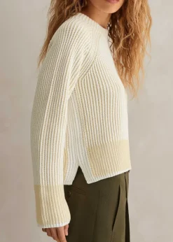 Soft-Touch Cotton Rib Weekend Jumper