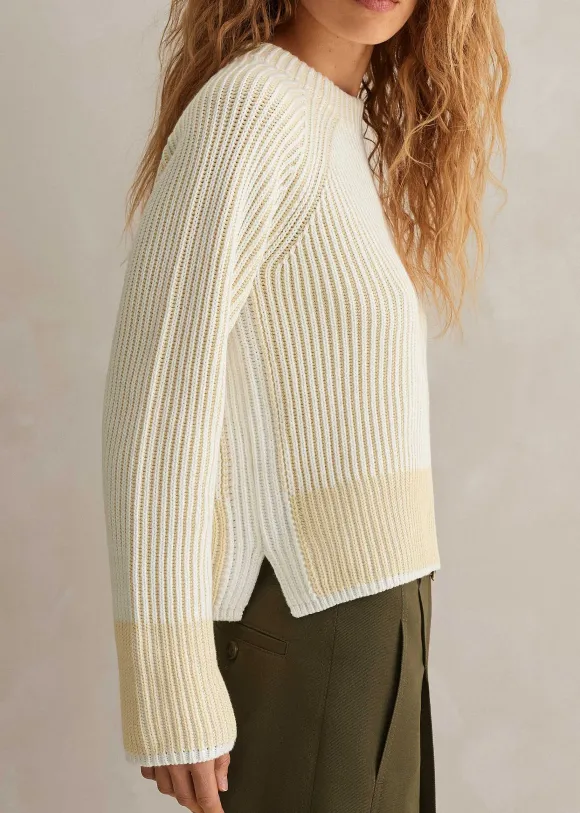 Soft-Touch Cotton Rib Weekend Jumper