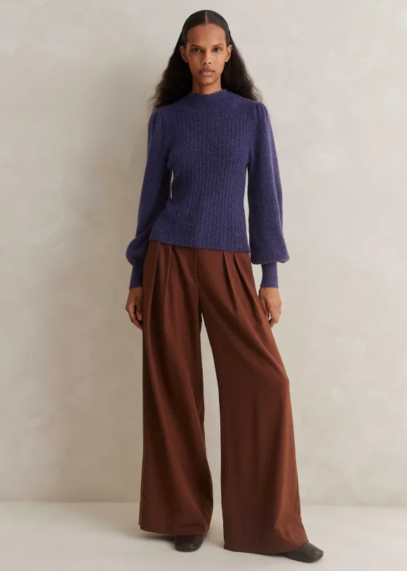 Superfine Alpaca Pouf Sleeve Jumper