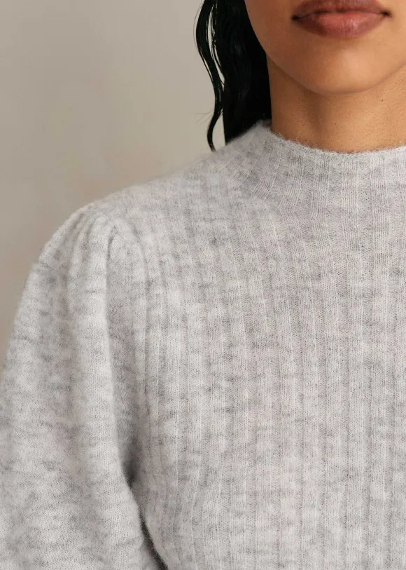 Superfine Alpaca Pouf Sleeve Jumper
