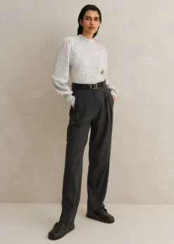 Superfine Alpaca Pouf Sleeve Jumper
