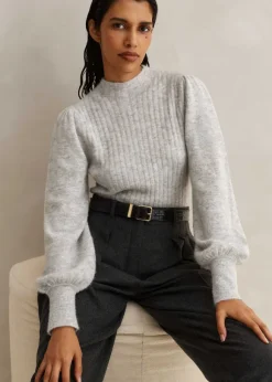 Superfine Alpaca Pouf Sleeve Jumper