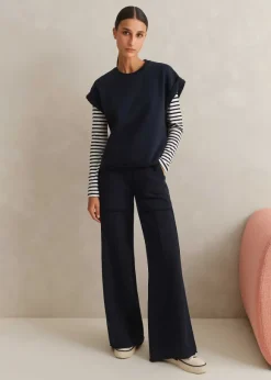 Sweatshirting Wide-Leg Trouser