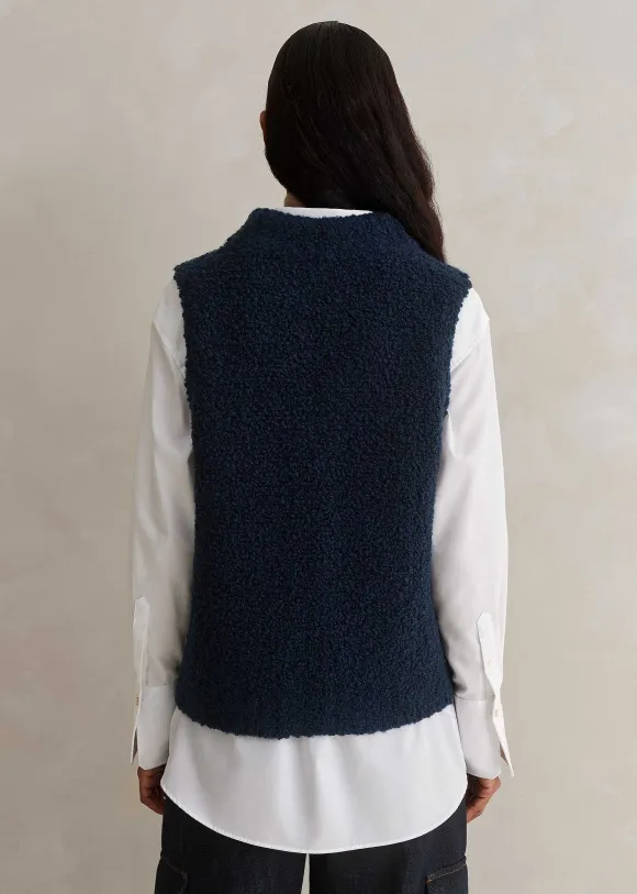 Teddy Merino Boucl Zip Vest