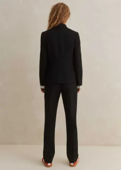 Textured Boyish Cigarette Pant Suit