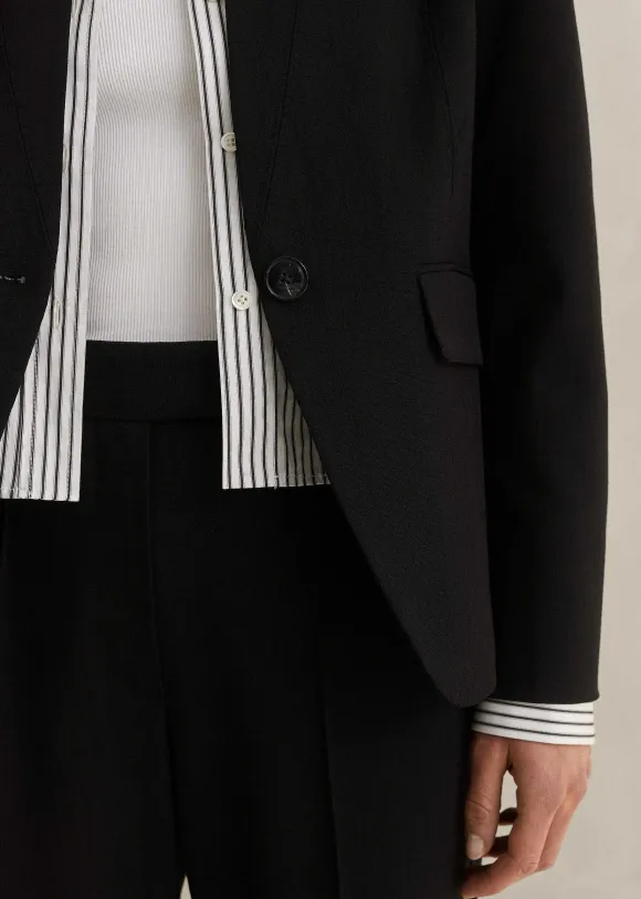 Textured Boyish Cigarette Pant Suit