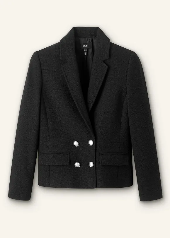 Textured Bracelet Sleeve Contour Jacket