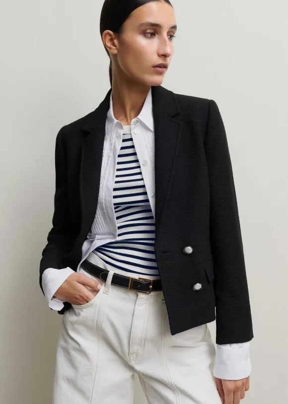 Textured Bracelet Sleeve Contour Jacket