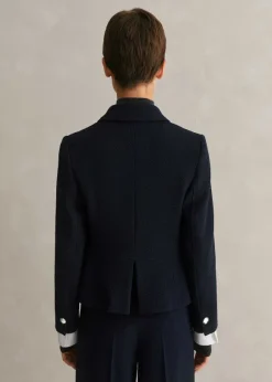 Textured Bracelet Sleeve Contour Jacket