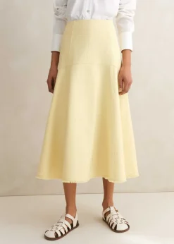Textured Cotton-Blend Skirt