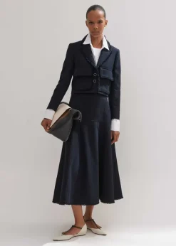 Textured Cotton-Blend Skirt + Jacket Co-Ord