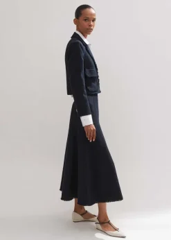 Textured Cotton-Blend Skirt + Jacket Co-Ord