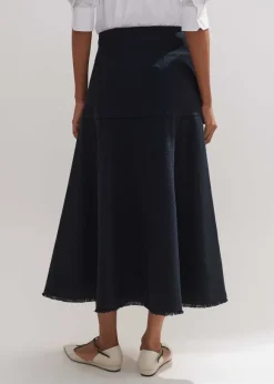 Textured Cotton-Blend Skirt
