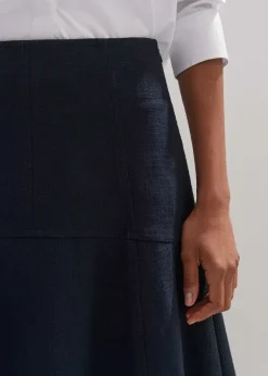 Textured Cotton-Blend Skirt
