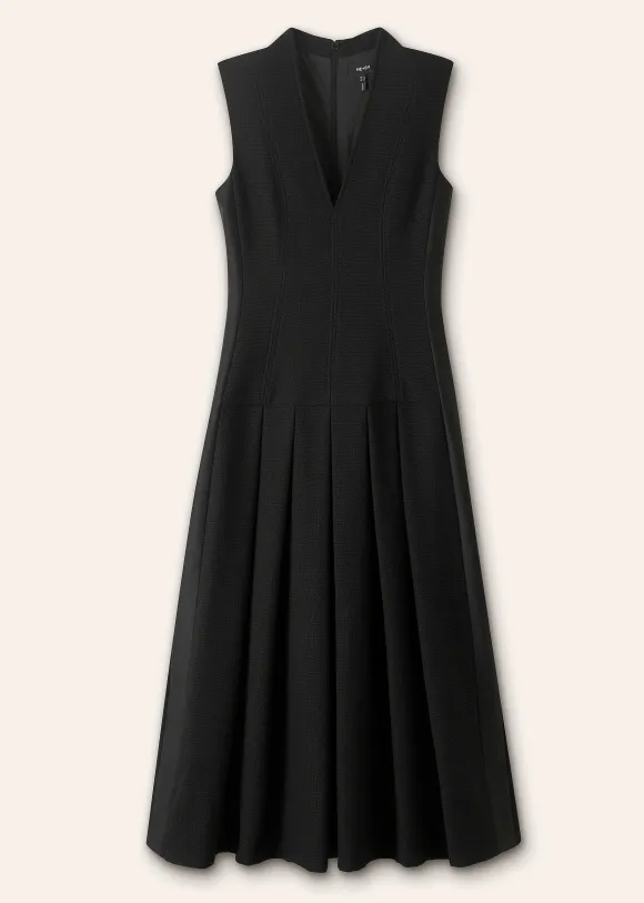 Textured Midi Dress + Belt