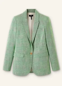 Textured Prince Of Wales Check Blazer