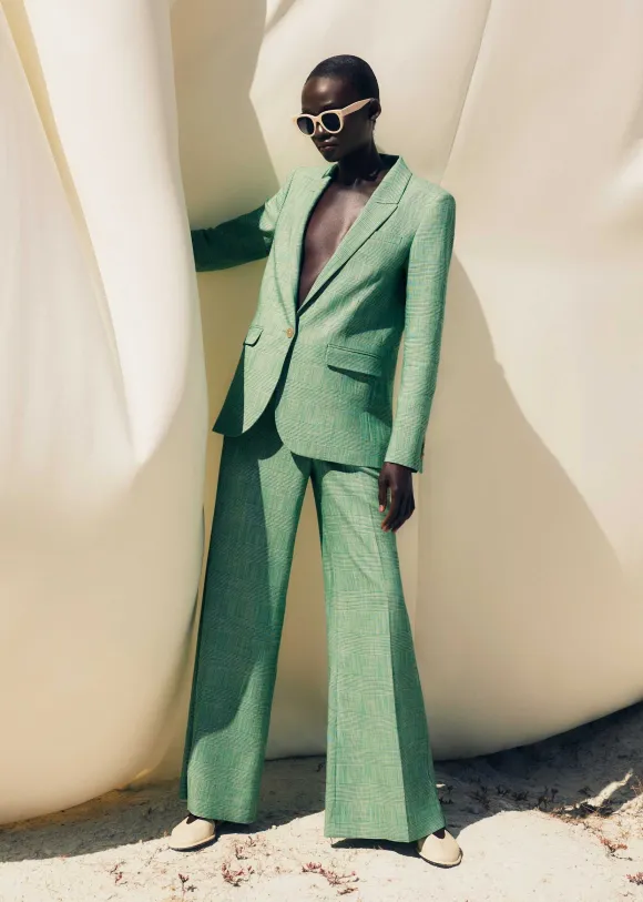 Textured Prince Of Wales Check Suit