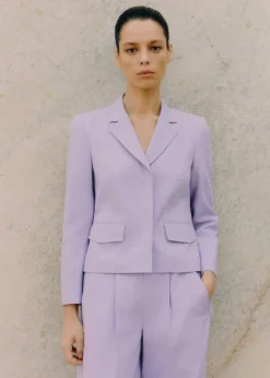 Textured Short Fitted Contour Jacket