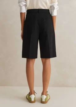 Textured Tailoring Longline Short