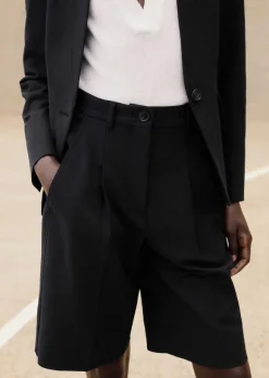 Textured Tailoring Longline Short