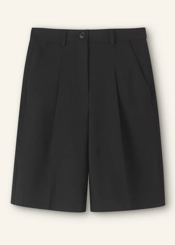 Textured Tailoring Longline Short