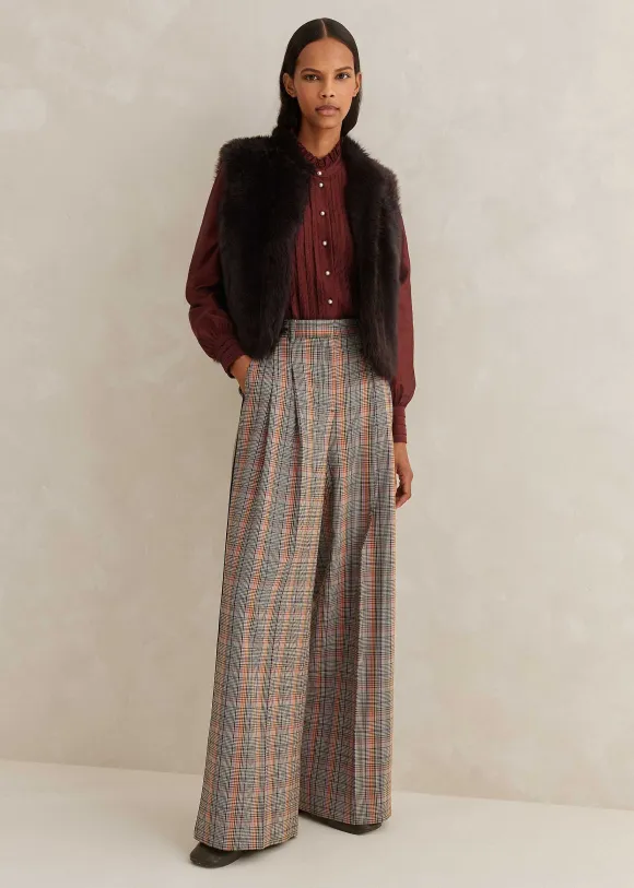Toscana Shearling Reversible Cropped Gilet
