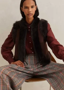 Toscana Shearling Reversible Cropped Gilet