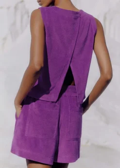 Towelling Crop Top + Short Co-Ord