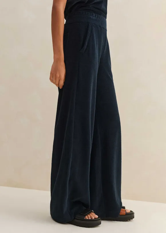 Towelling Wide-Leg Trouser