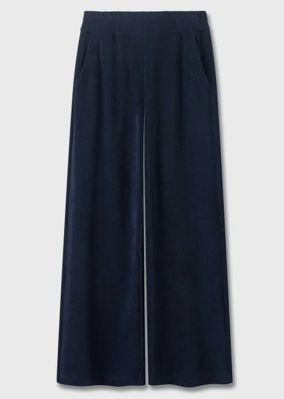 Towelling Wide-Leg Trouser