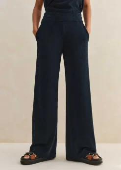 Towelling Wide-Leg Trouser