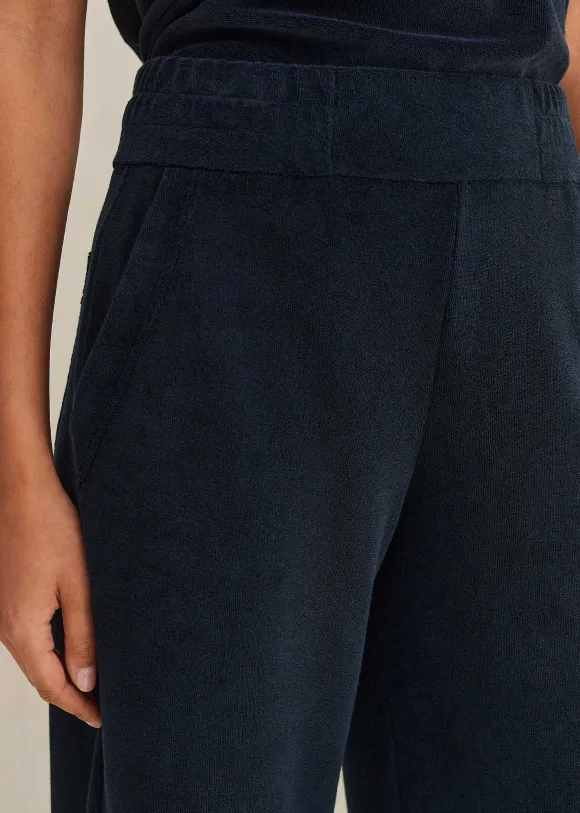 Towelling Wide-Leg Trouser