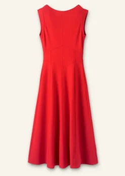 Travel Tailoring Boat Neck Midi Dress