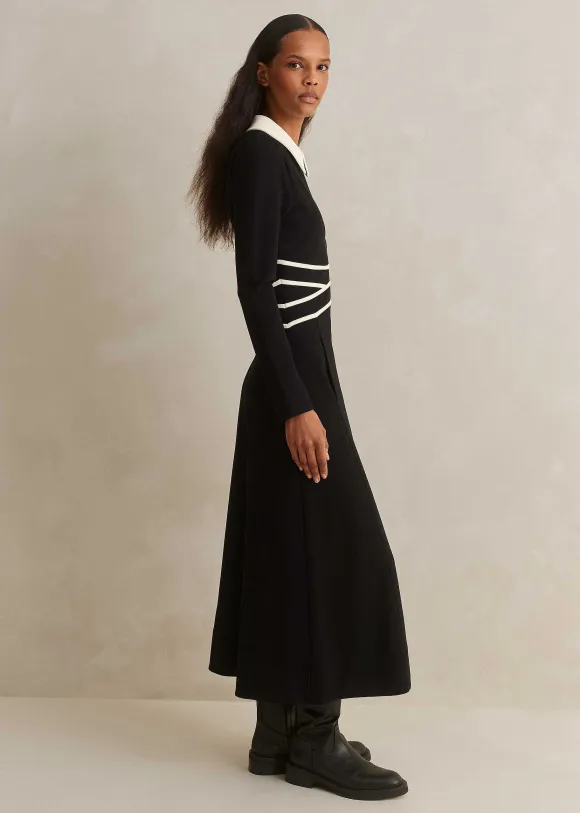 Travel Tailoring Contrast Detail Maxi Dress