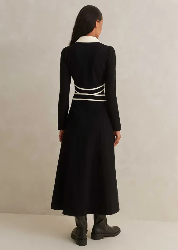 Travel Tailoring Contrast Detail Maxi Dress