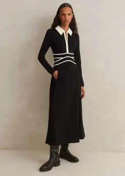 Travel Tailoring Contrast Detail Maxi Dress