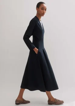 Travel Tailoring Fit And Flare Midi Dress
