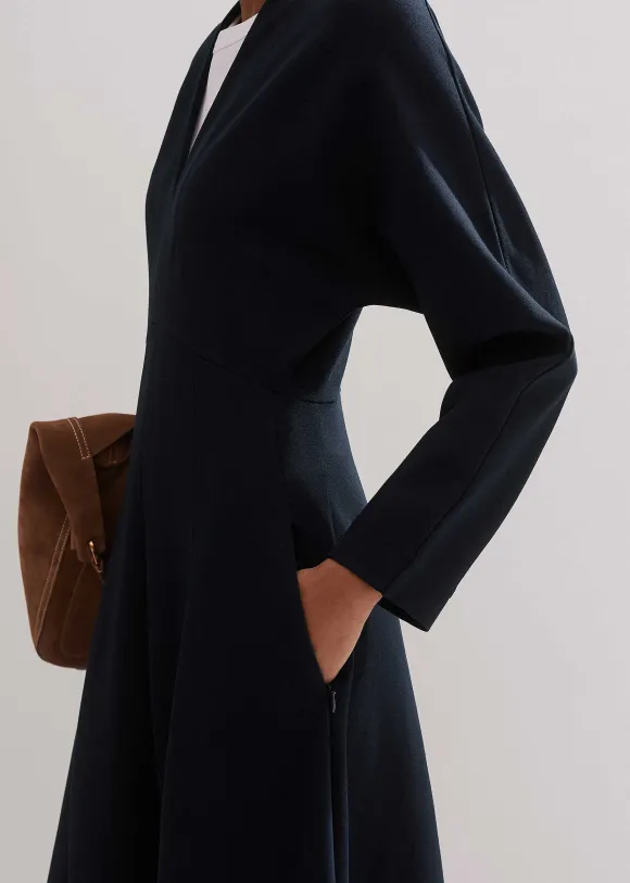 Travel Tailoring Fit And Flare Midi Dress