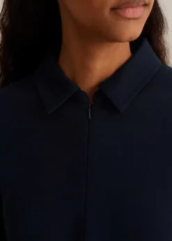 Travel Tailoring Fluted Hem Shift Dress
