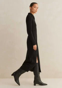 Travel Tailoring Midi Shirt Dress