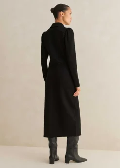 Travel Tailoring Midi Shirt Dress