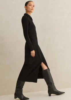 Travel Tailoring Midi Shirt Dress