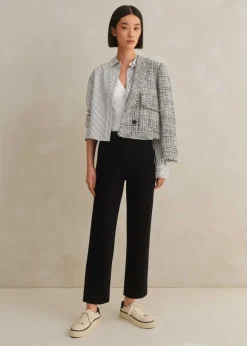 Travel Tailoring Pull On Slim Crop Trouser