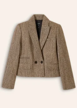Tweed Cropped Coat Jacket