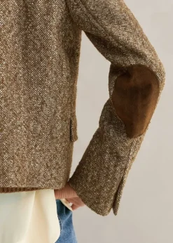 Tweed Cropped Coat Jacket